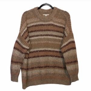 American Eagle Brown Sweater With Stripes